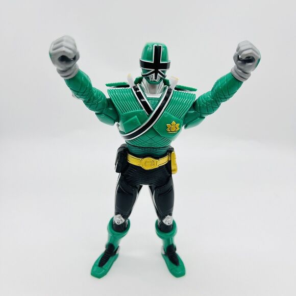 Bandai Power Rangers Action Figures 2011 Samurai Green & 2006 Overdrive Blue - Picture 9 of 14